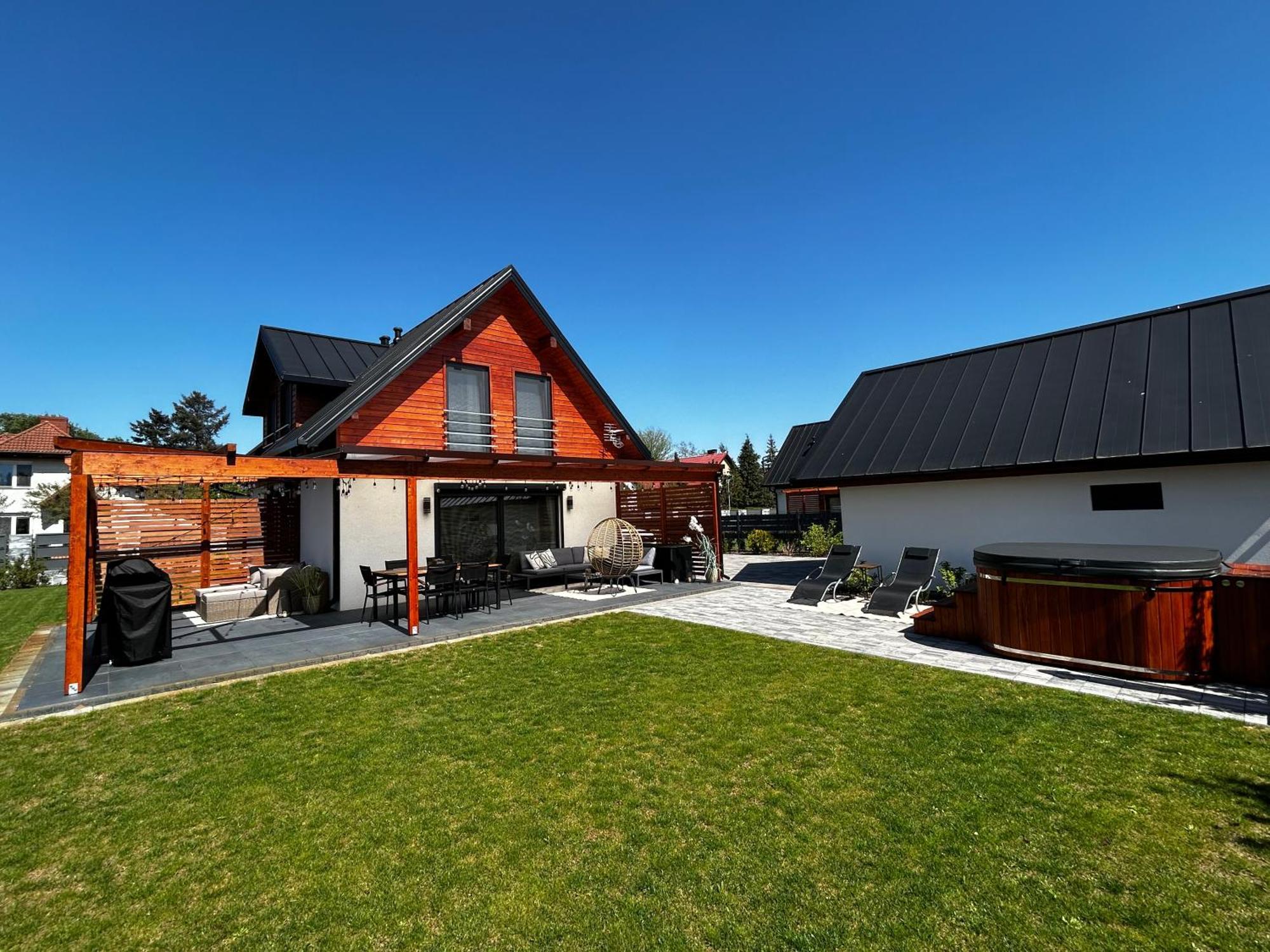 Lake Houselubniewice Domek Caloroczny Z Jacuzzi Blisko Jeziora Exterior foto